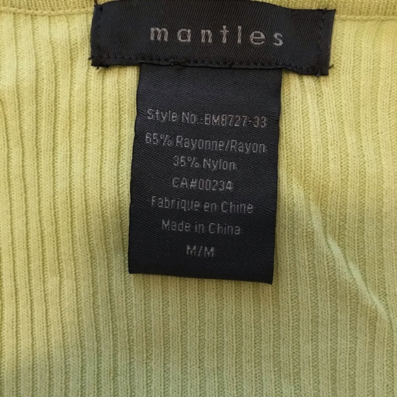 Mantles Chartreuse Cardigan - Picture 3 of 4